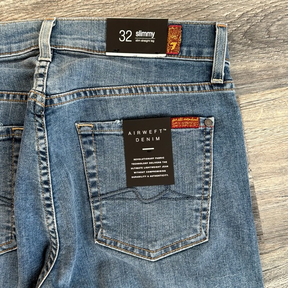 7 For All Mankind Men’s Slim Straight Leg Jean size 32 NWT - Picture 2 of 4